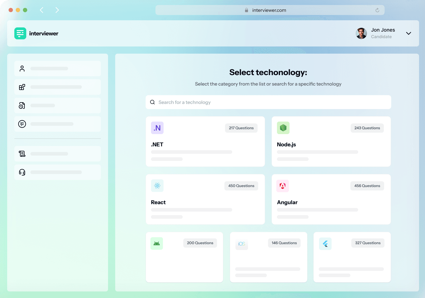 Image displaying technology screen